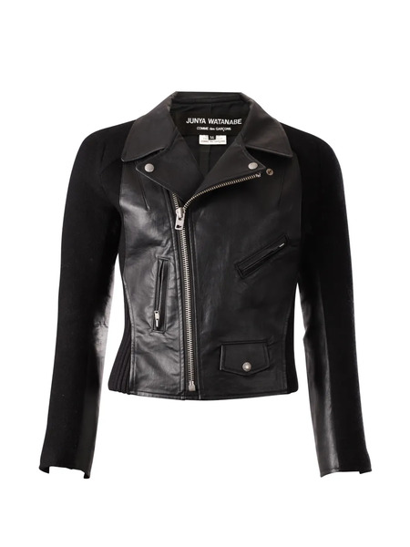  Junya Watanabe Synthetic Leather Wool Jacket - Black 