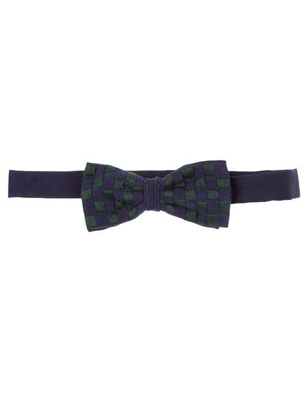  Jupe Checked Silk Tie - Blue 