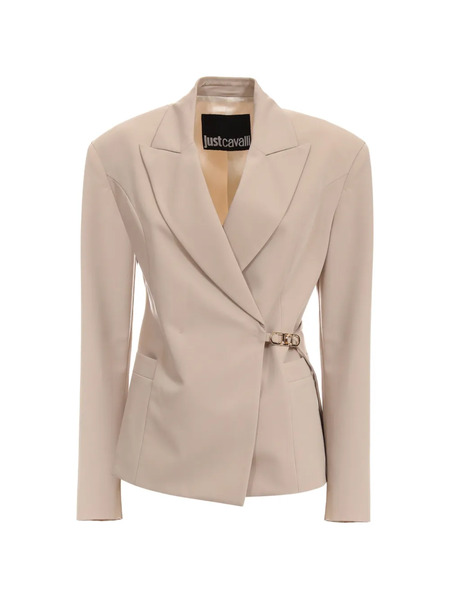  Just Cavalli Buckle-detail Blazer - Neutrals 