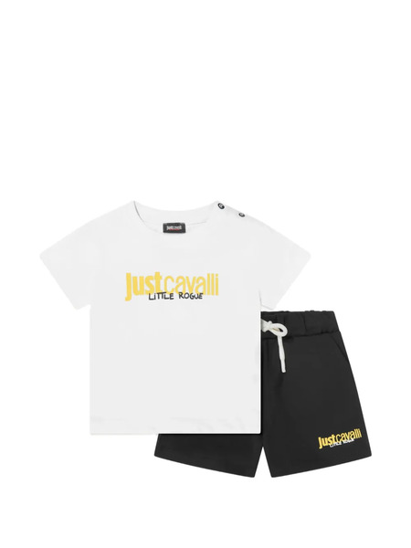  Just Cavalli Drawstring Logo Shorts Set (set Of Two) - White 