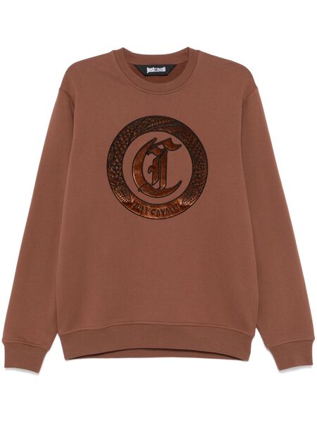  Just Cavalli Logo-embroidered Sweatshirt - Brown 
