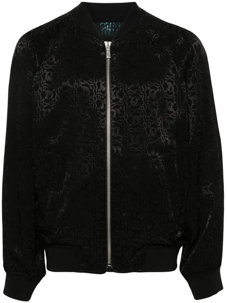  Just Cavalli Logo-jacquard Bomber Jacket - Black 