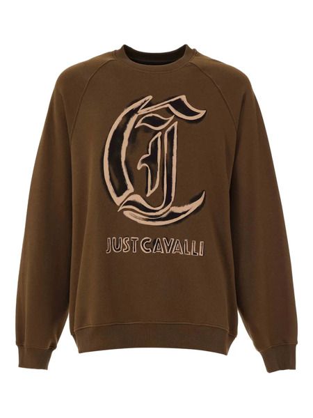  Just Cavalli Logo-print Raglan Sweatshirt - Brown 