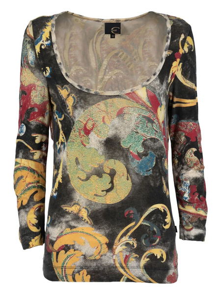  Just Cavalli Patterned T-shirt - Black 