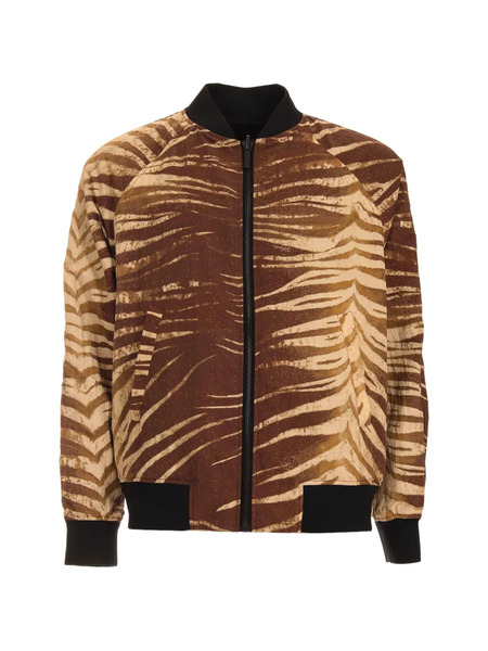  Just Cavalli Patterned Zip-up Jacket - Brown 