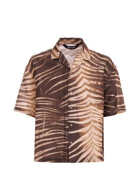  Just Cavalli Tiger-print Shirt - Brown 