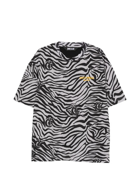  Just Cavalli Zebra-pattern T-shirt - Black 