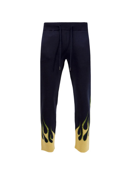  Just Don Drawstring Flame-print Track Pants - Blue 