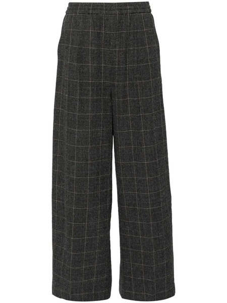  Juun.j Checked Straight Trousers - Grey 