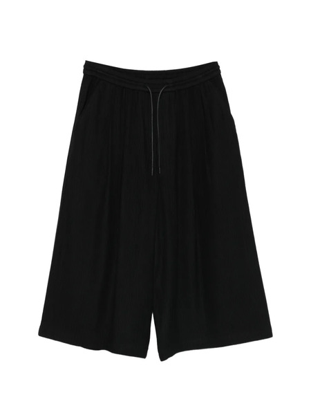  Juun.j Drawstring Ribbed Shorts - Black 