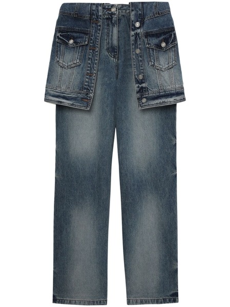 Juun.j Layered Panelled Jeans - Blue 