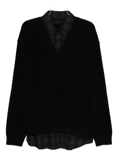  Juun.j Layered Sweater - Black 