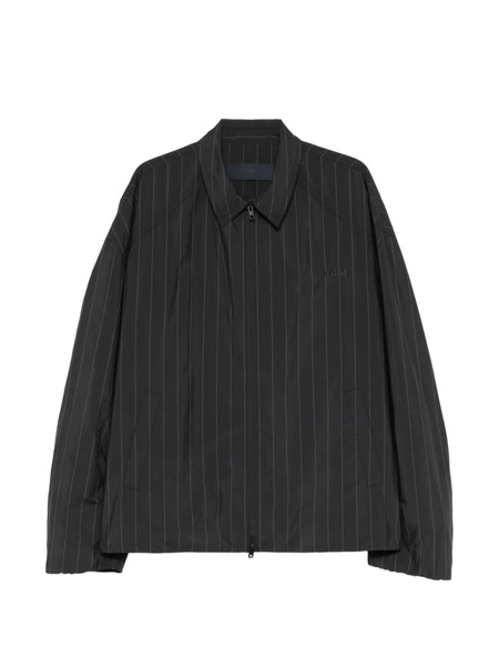  Juun.j Pinstriped Zip Jacket - Black 