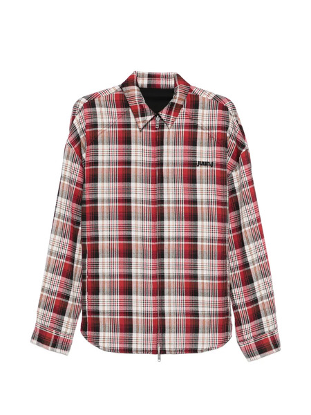 Juun.j Plaid Zip Jacket - Red 