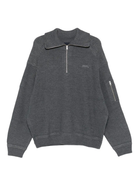  Juun.j Ribbed Half-zip Sweater - Grey 
