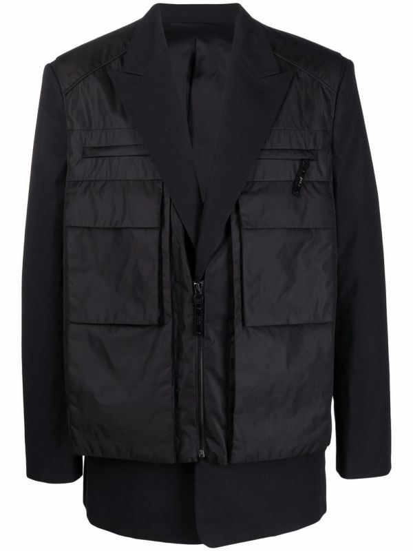  Juun.j Two-layer Vest Blazer - Black 