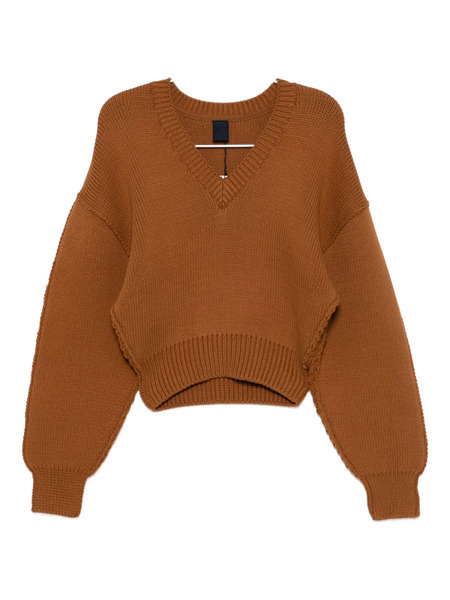  Juun.j V-neck Jumper - Brown 