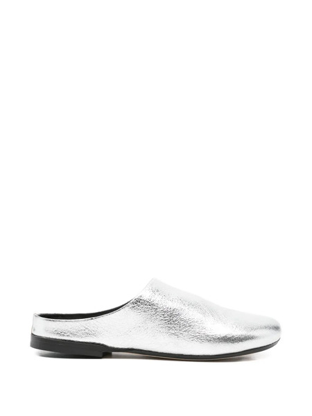  Jvam Yale Flat Mules - Silver 