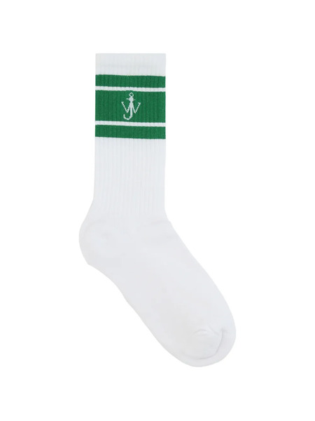  Jw Anderson Anchor-intarsia Socks - Green 