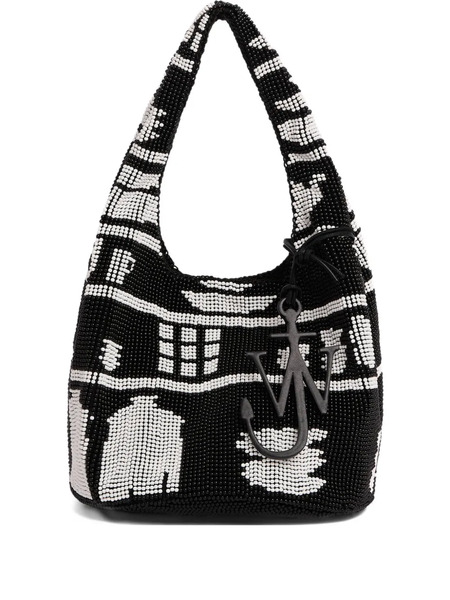  Jw Anderson Beaded-pattern Shoulder Bag - Black 