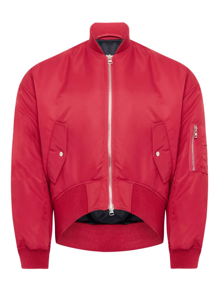  Jw Anderson Boxy Zip-front Bomber Jacket - Red 