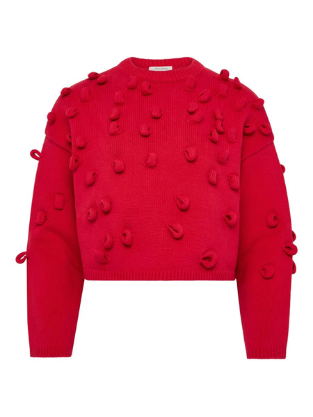  Jw Anderson Cropped Loop Jumper - Red 