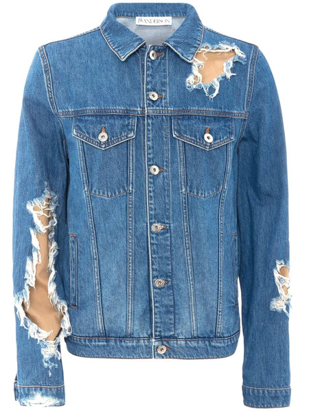  Jw Anderson Distressed Denim Jacket - Blue 