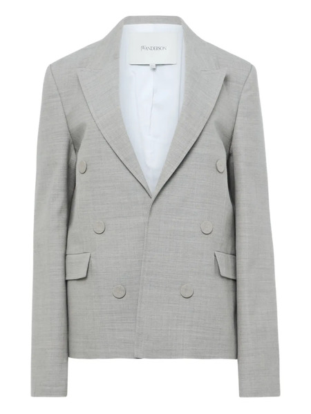  Jw Anderson Double-breasted Wool Blazer - Grey 