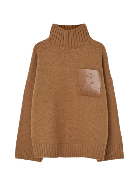  Jw Anderson Leather Patch Pocket Sweater - Neutrals 