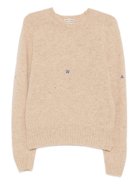  Jw Anderson Logo-embroidered Jumper - Neutrals 