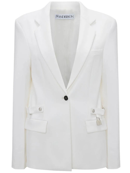  Jw Anderson Notched-lapels Button-fastening Blazer - White 