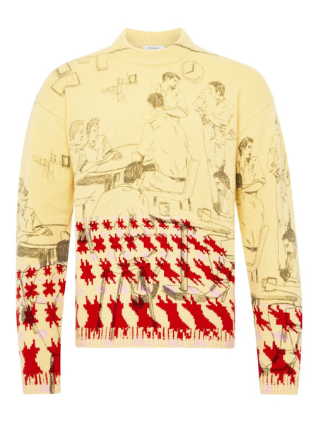  Jw Anderson Patterned-intarsia Jumper - Yellow 