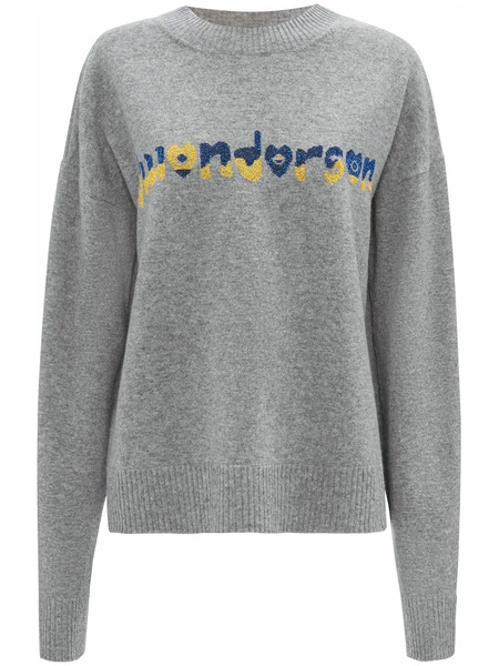  Jw Anderson Run Hany Logo-embellished Jumper - Grey 