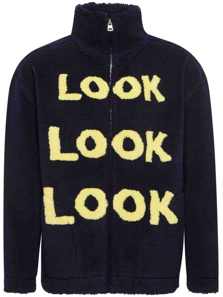  Jw Anderson Slogan-print Jacket - Blue 