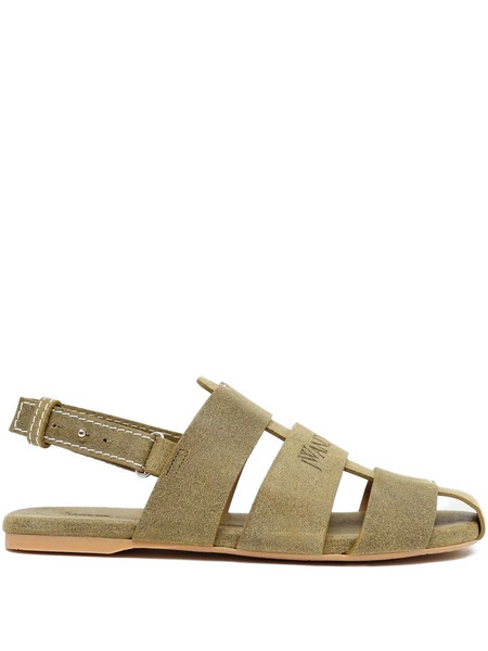  Jw Anderson Suede Flat Sandals - Green 