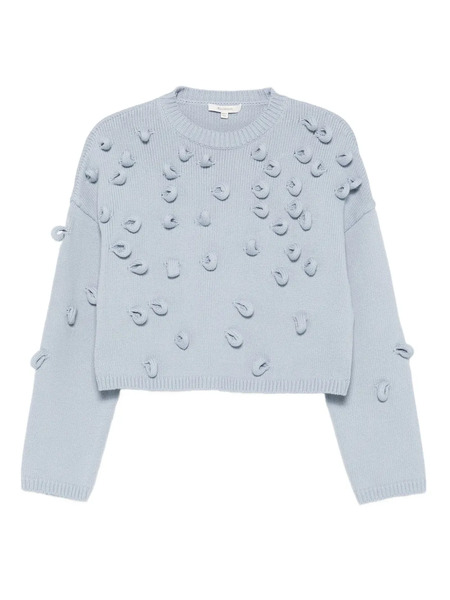  Jw Anderson Textured-pompom Sweater - Blue 