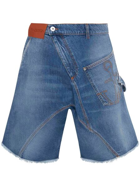  Jw Anderson Twisted Denim Shorts - Blue 