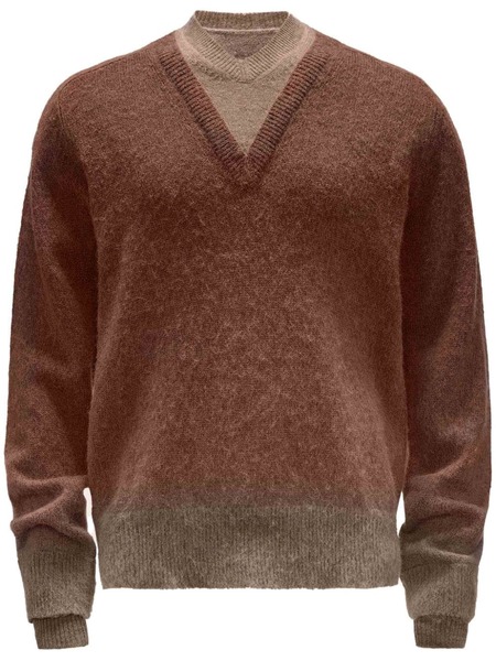  Jw Anderson V-neck Wool Jumper - Brown 