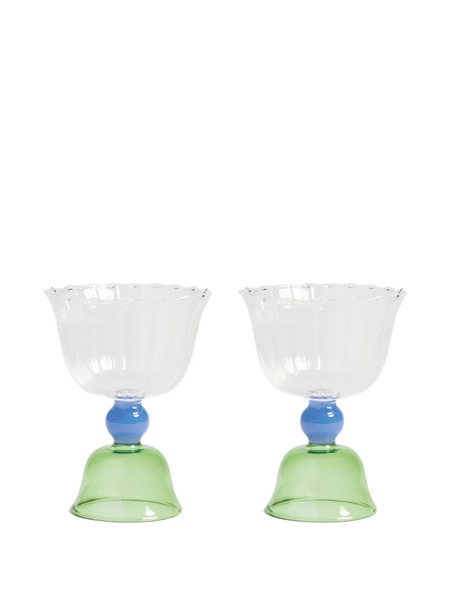  &k Amsterdam Tulip Glasses (set Of Two) - White 