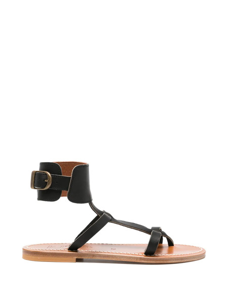  K. Jacques Ankle-cuff Flat Sandals - Black 