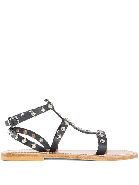  K. Jacques Arelatepyr Studded Sandals - Black 