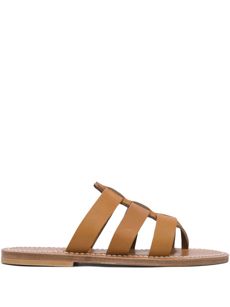  K. Jacques Leather Sandals - Brown 