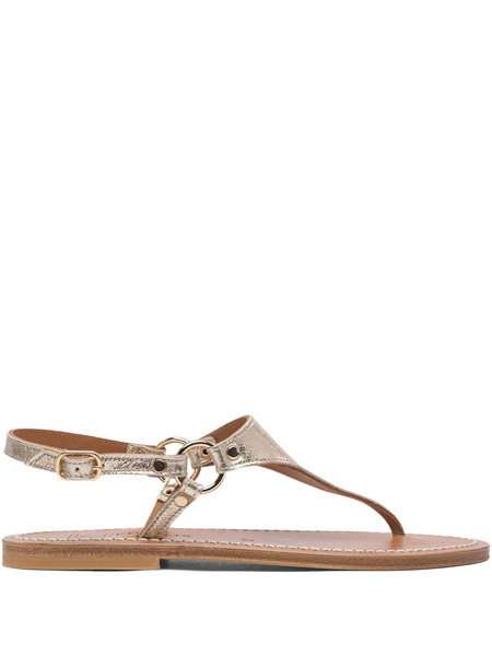 K. Jacques Leather Thong Sandals - Neutrals 