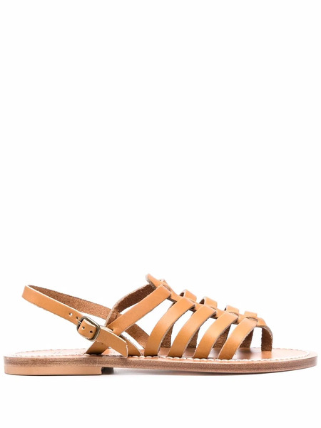  K. Jacques Open-toe Leather Sandals - Neutrals 
