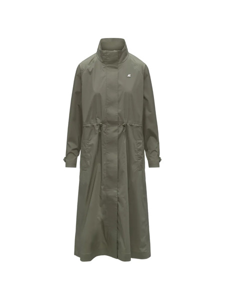  K-way Barbrein Drawstring Long Coat - Green 