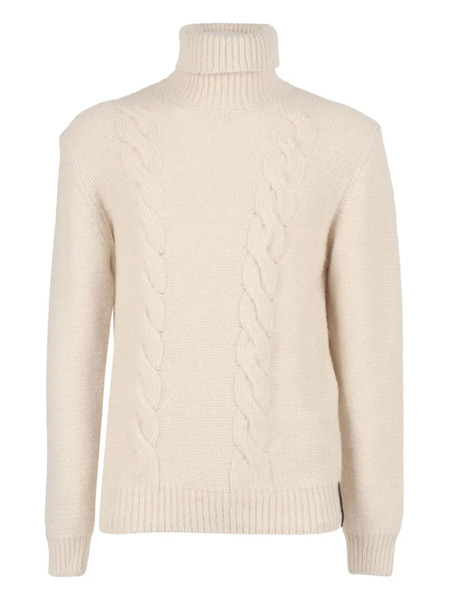  K-way Cable-knit Turtleneck Sweater - Neutrals 