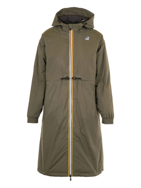  K-way Delia Zip-fastening Parka Coat - Green 