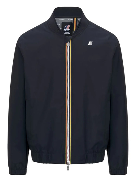  K-way Front-zip Logo-patch Jacket - Black 