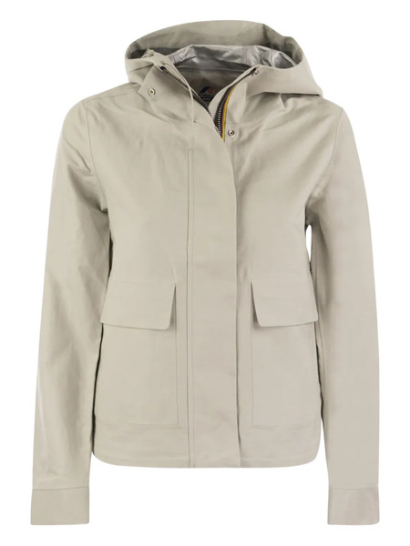  K-way Hooded Flap-pocket Jacket - Neutrals 