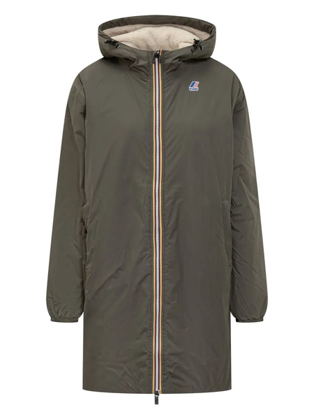  K-way Hooded Longline Jacket - Green 